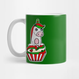 unicorn christmas cupcake Mug